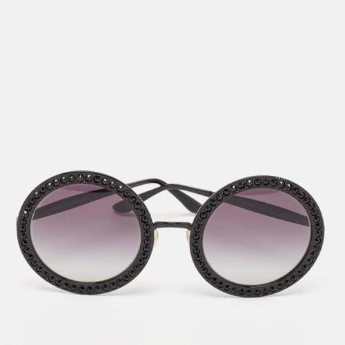 Gradient Crystals Embellished Round Sunglasses - Dolce & Gabbana - Modalova