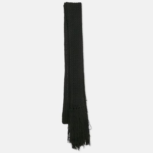 Crochet Rib Knit Fringed Stole - Dolce & Gabbana - Modalova