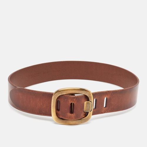 Leather Buckle Belt 75CM - Dolce & Gabbana - Modalova