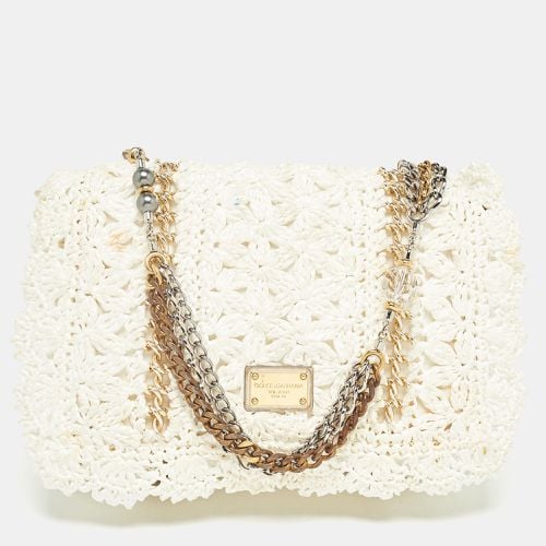 Straw Crochet Miss Charles Shoulder Bag - Dolce & Gabbana - Modalova