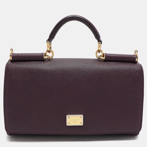 Leather Miss Sicily Von Top Handle Bag - Dolce & Gabbana - Modalova