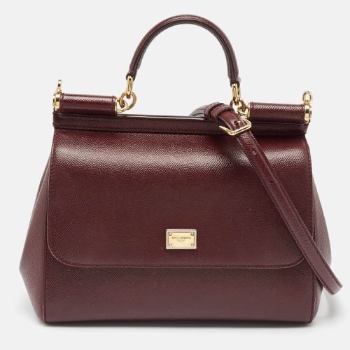 Leather Medium Miss Sicily Top Handle Bag - Dolce & Gabbana - Modalova