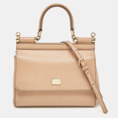 Leather Small Miss Sicily Top Handle Bag - Dolce & Gabbana - Modalova