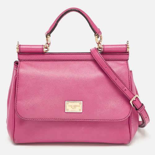 Leather Medium Miss Sicily Top Handle Bag - Dolce & Gabbana - Modalova