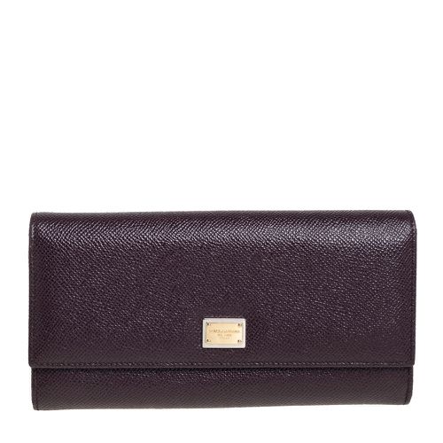 Leather Dauphine Continental Wallet - Dolce & Gabbana - Modalova