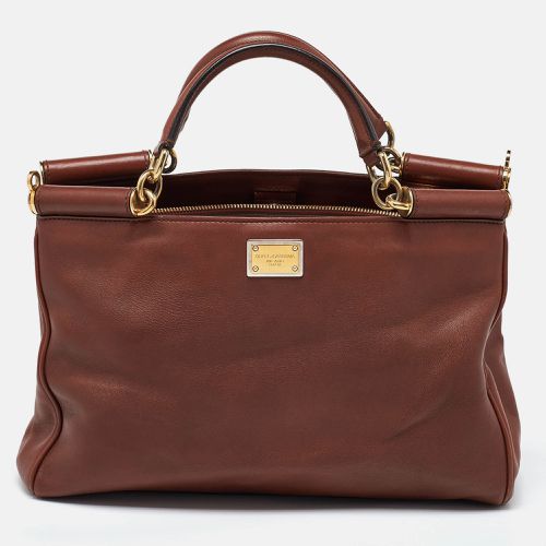 Leather Miss Sicily Tote - Dolce & Gabbana - Modalova