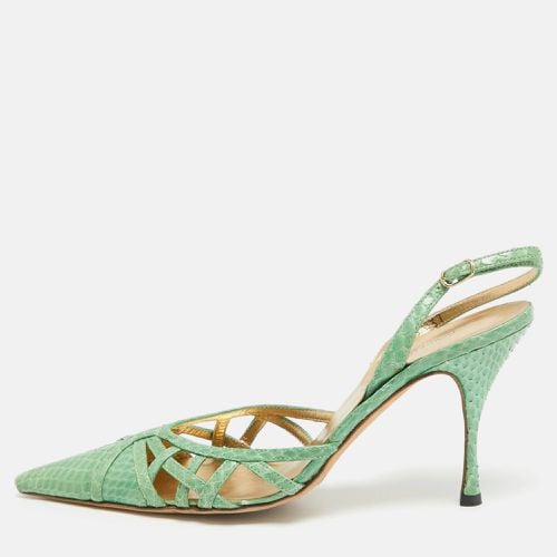 Python Leather Pointed Toe Pumps Size 37 - Dolce & Gabbana - Modalova