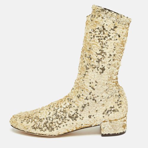 Sequins and Mesh Boots Size 36 - Dolce & Gabbana - Modalova