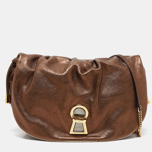 Bronze Leather Vlada Shoulder Bag - D&G - Modalova