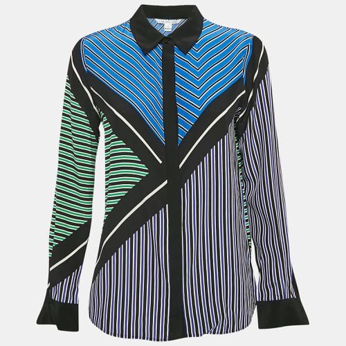 Striped Silk Valentina Shirt M - Diane Von Furstenberg - Modalova