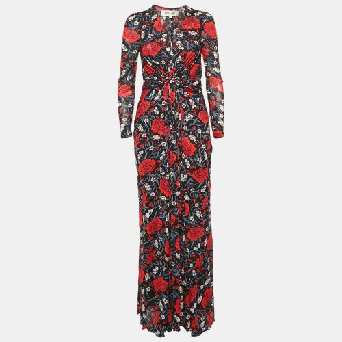Floral Print Jersey Long Sleeve Maxi Dress L - Diane Von Furstenberg - Modalova
