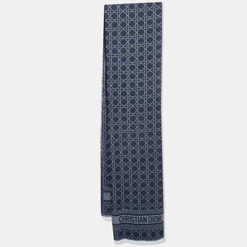 Christian Patterned Cashmere Blend Scarf - Dior - Modalova