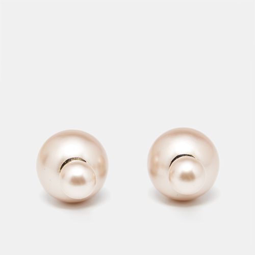 Tribales Faux Pearl Tone Stud Earrings - Dior - Modalova