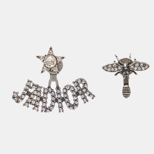 J'a Asymmetrical Bee Crystal Tone Earrings - Dior - Modalova