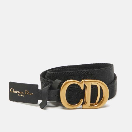 Canvas and Leather CD Logo Slim Belt - Dior - Modalova