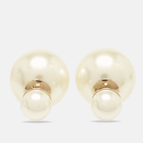 Tribales Faux Pearl Tone Stud Earrings - Dior - Modalova