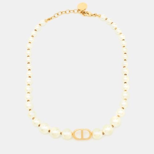 Montaigne Faux Pearl Tone Choker Necklace - Dior - Modalova