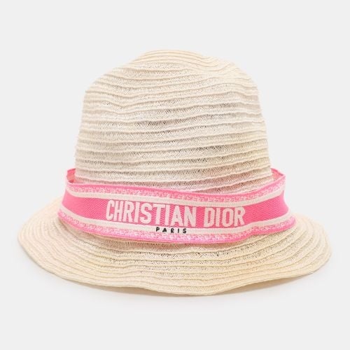 Ivory/ Logo Detail Hemp Straw esort Hat 58 - Dior - Modalova