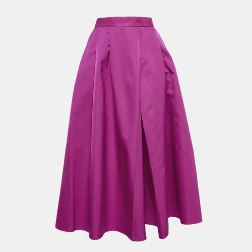 Wool and Silk Blend Pleated Midi Skirt XL - Dior - Modalova