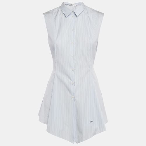 Pinstripe Cotton Sleeveless Flared Shirt M - Dior - Modalova