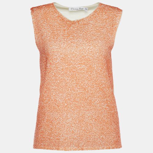 Sequinned Cashmere Silk Sleeveless Top M - Dior - Modalova