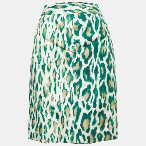 Christian Animal Print Silk Pencil Skirt S - Dior - Modalova