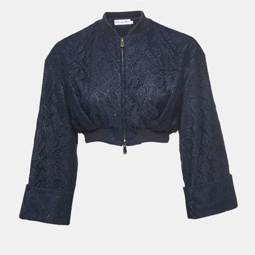 Christian Floral Lace Cropped Jacket M - Dior - Modalova