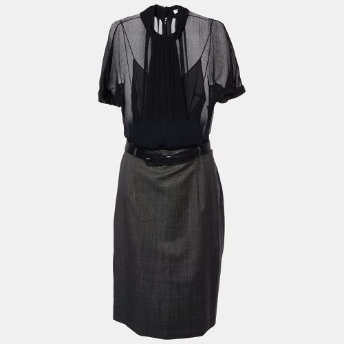 Wool & Silk Belted Midi Dress M - Dior - Modalova