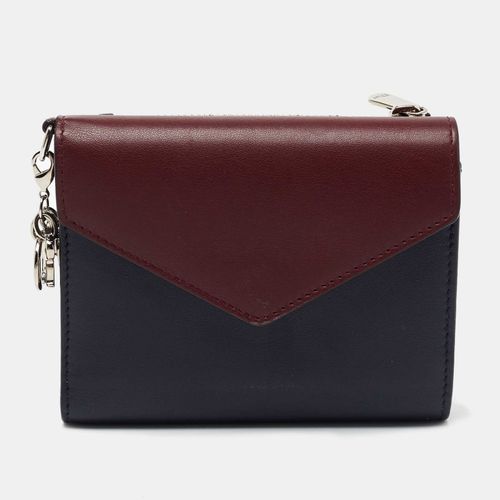 Dark Blue Leather issimo Envelope Wallet - Dior - Modalova