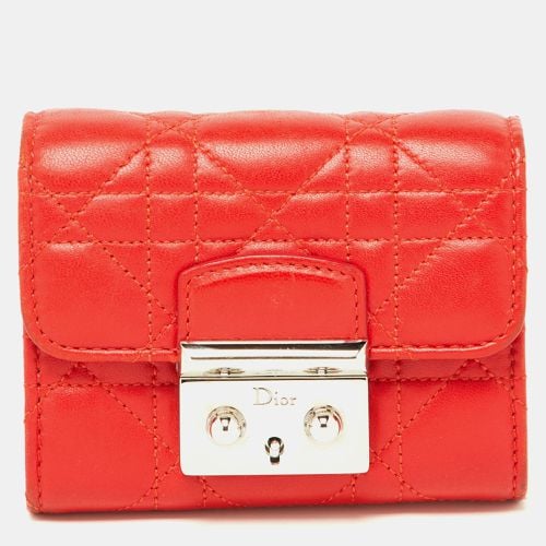 Cannage Leather Miss Compact Wallet - Dior - Modalova