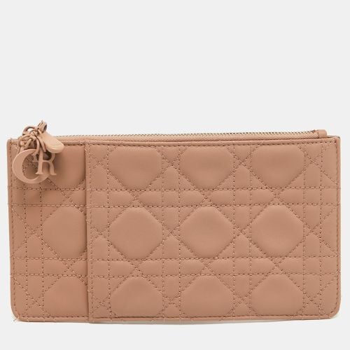 Dusty Cannage Leather Lady Zip Pouch - Dior - Modalova