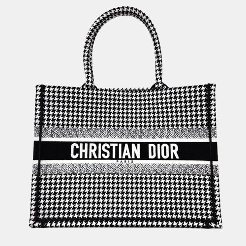 Houndstooth Canvas Book Tote Bag - Dior - Modalova