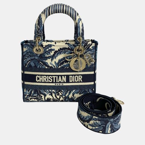 Canvas Medium Palm Tree Toile De Jouy Lady D-Lite Tote Bag - Dior - Modalova