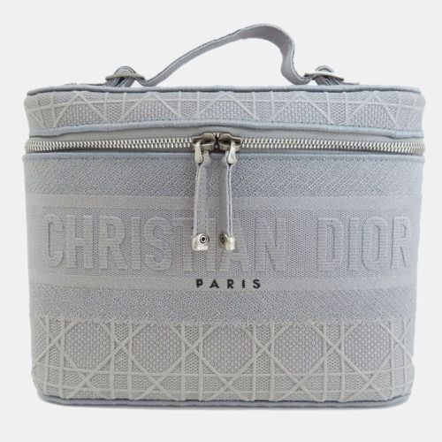 Cannage Embroidery Canvas Travel Vanity Case Bag - Dior - Modalova