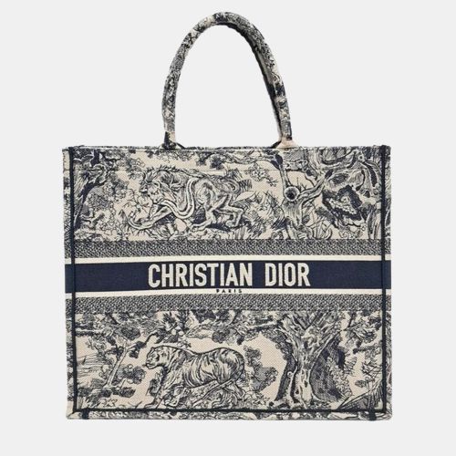 Christian Blue Canvas Book Tote Bag - Dior - Modalova