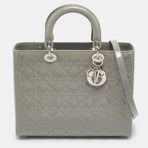 Cannage Patent Leather Large Lady Tote - Dior - Modalova