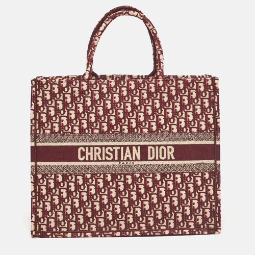 Oblique Embroidered Canvas Large Book Tote - Dior - Modalova