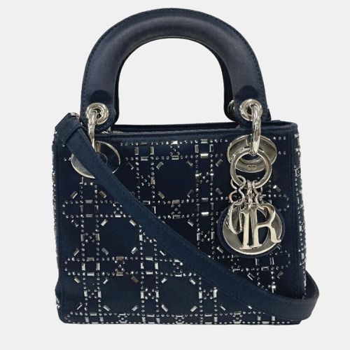 Dark Satin Mini Lady Tote Bag - Dior - Modalova