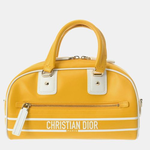 White Leather Small Vibe Zip Bowling Bag - Dior - Modalova