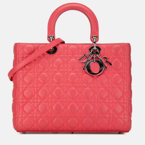 Large Lambskin Cannage Lady Bag - Dior - Modalova