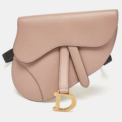 Black Leather Saddle Belt Bag - Dior - Modalova