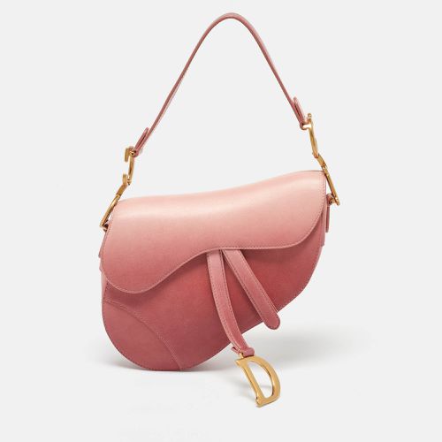 Two-Tone Peach Leather Saddle Shoulder Bag - Dior - Modalova