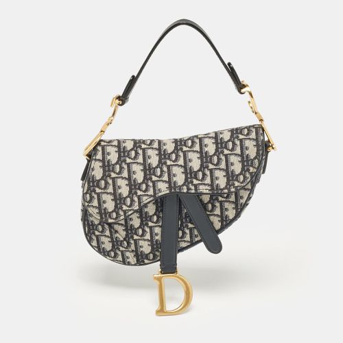 Oblique Canvas and Leather Mini Saddle Bag - Dior - Modalova