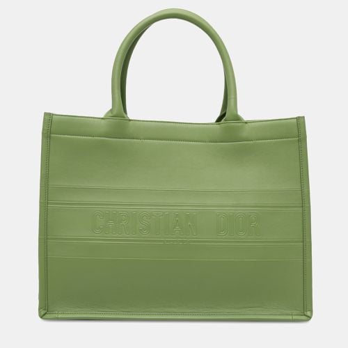 Medium Embossed Leather Book Tote - Dior - Modalova