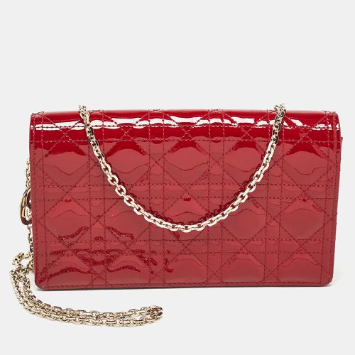 Cannage Patent Leather Lady Chain Pouch - Dior - Modalova