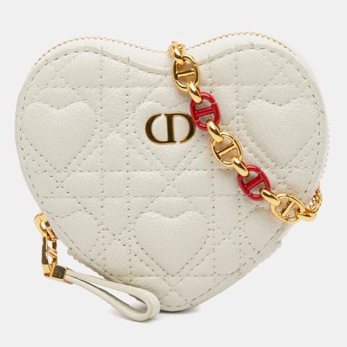 Cannage Caro Heart Pouch with Chain - Dior - Modalova