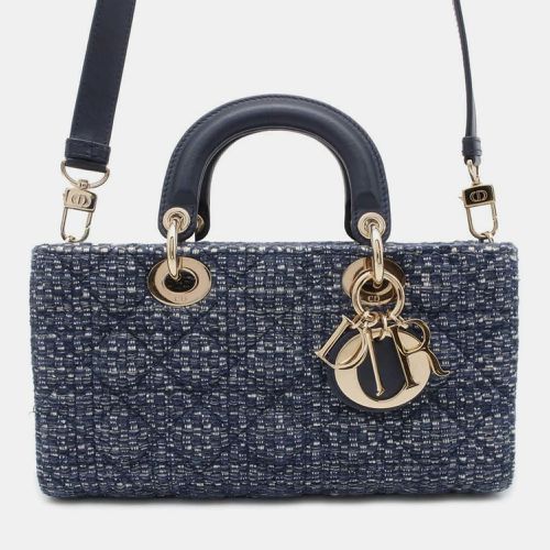 LADY D-JOY Bag Navy Tweed Size Medium - Dior - Modalova