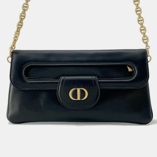 Leather CD Logo Chain Clutch Bag - Dior - Modalova