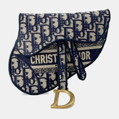 Navy Canvas Oblique saddle Waist Bag - Dior - Modalova