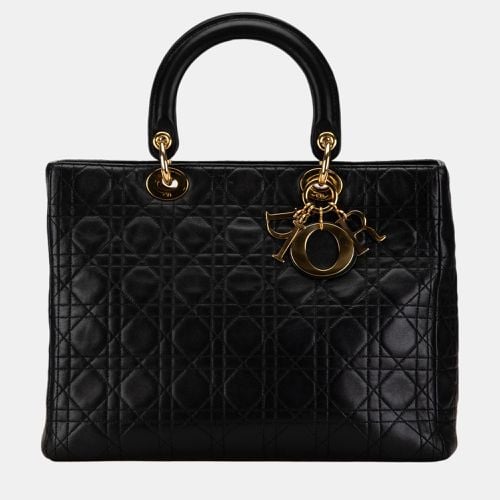 Large Lambskin Cannage Lady - Dior - Modalova